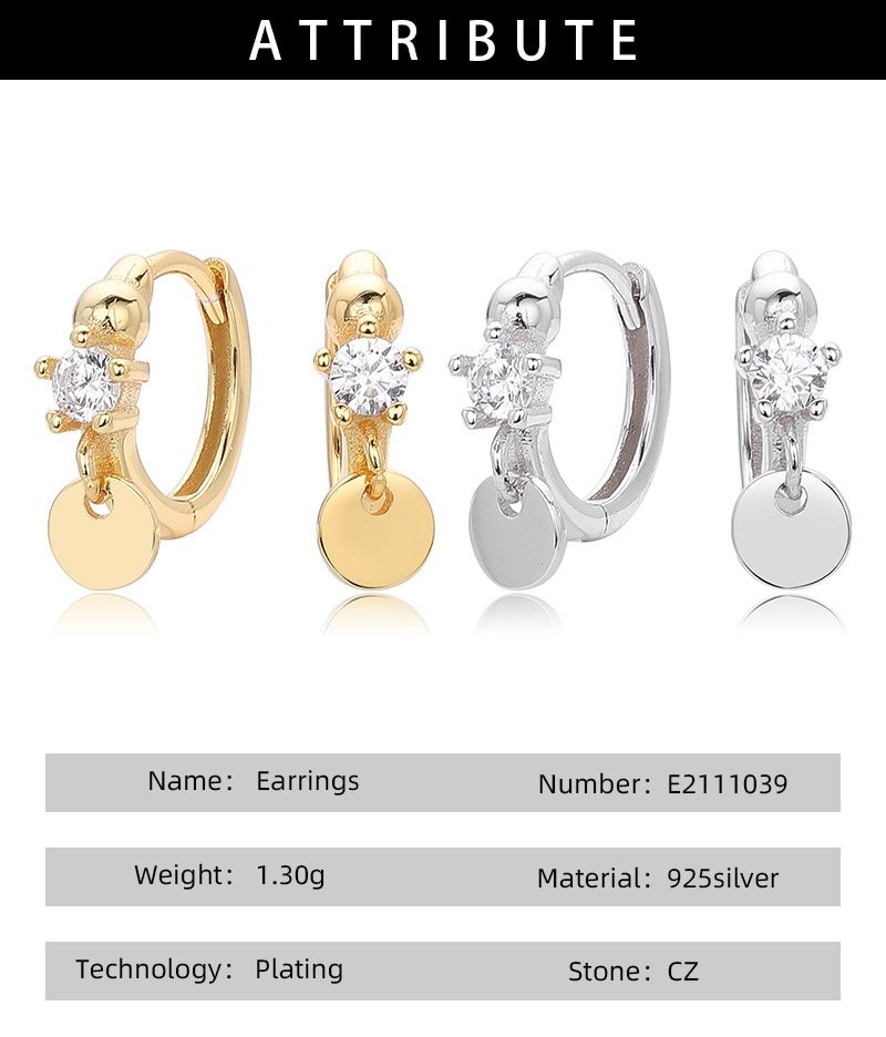 Golden Halo Drop Earrings - 图片 3